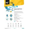 Mesa e Cadeira Infantil Estudo e Desenho Azul B190be - Elg - 2