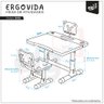 Mesa e Cadeira Infantil Estudo e Desenho Azul B190be - Elg - 3