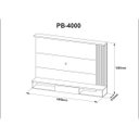 Ver imagem 2 de Painel de Tv Até 65 Polegadas Multimóveis C/ Nichos e Gaveta: Natural com Off White