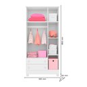 Ver imagem 3 de Jogo Quarto Infantil Doce Sonho Berço Cômoda 4 Gavetas e Guarda Roupa Qmovi