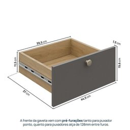 Módulo 45x40 2 Gavetas Frame CabeCasa MadeiraMadeira - 5