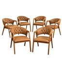 Ver imagem 2 de Kit 6 Poltronas Lithi Durango Antílope Estofadas Madeira Maciça com Botones