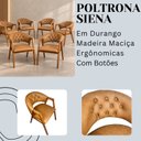 Ver imagem 5 de Kit 6 Poltronas Lithi Durango Antílope Estofadas Madeira Maciça com Botones