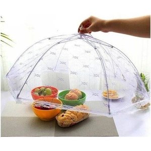 Kit 02 Protetor de Alimentos Tela Mosqueteiro - 46 Cm e 33 Cm - Protetor Alimento Comida Fruta e Bol