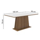 Ver imagem 2 de Mesa de Jantar Retangular Tampo de Madeira Madesa