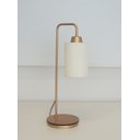 Ver imagem 2 de Kit2 Abajur Retro Dourado Canopla Louro Freijo C/ Cúpula Cru