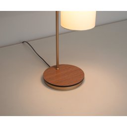 Kit2 Abajur Retro Dourado Canopla Louro Freijo C/ Cúpula Cru - 4
