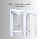 Ver imagem 2 de Porta de Aço Correr Central Postigo Grade Quadrada 2 Folhas Móveis 2 Fixas Lucasa Facilita 213x200