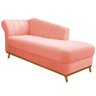 Recamier Vanessa 1,85M Lado Direito Suede Coral - Amarena Móveis - 2