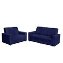 Ver imagem 3 de Conjunto Sofá 1,74 X 1,24m 3 e 2 Lugares Suede Roma Azul