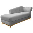 Ver imagem 2 de Recamier Vanessa 1,85M Lado Esquerdo Suede Cinza - Amarena Móveis