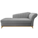 Ver imagem 1 de Recamier Vanessa 1,85M Lado Esquerdo Suede Cinza - Amarena Móveis