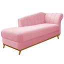 Ver imagem 2 de Recamier Vanessa 1,85M Lado Esquerdo Suede Rosa Bebê - Amarena Móveis