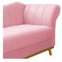 Ver imagem 6 de Recamier Vanessa 1,85M Lado Esquerdo Suede Rosa Bebê - Amarena Móveis