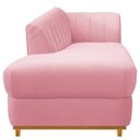 Ver imagem 3 de Recamier Vanessa 1,85M Lado Esquerdo Suede Rosa Bebê - Amarena Móveis