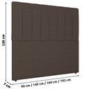 Ver imagem 3 de Cabeceira Cama Box Casal King Size Ivana 193cm Linho Marrom - Abmaza