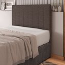 Ver imagem 1 de Cabeceira Cama Box Casal King Size Ivana 193cm Linho Marrom - Abmaza