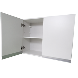 Armário Aéreo 80cm Lavanderia 2 Portas de Parede Montado Cor:branco - 4