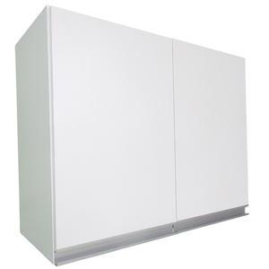 Armário Aéreo 80cm Lavanderia 2 Portas de Parede Montado Cor:branco