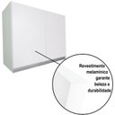 Ver imagem 3 de Armário Aéreo 80cm Lavanderia 2 Portas de Parede Montado Cor:branco