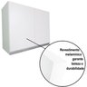 Armário Aéreo 80cm Lavanderia 2 Portas de Parede Montado Cor:branco - 3