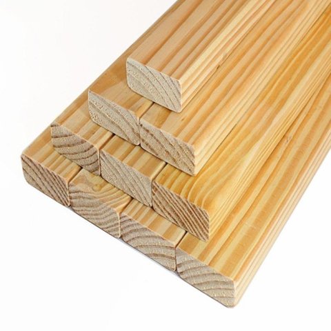 Kit 10 Sarrafos de 2cm X 5cm C/100cm Pinus Aparelhado