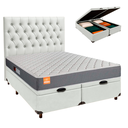 Ver imagem 1 de Kit Cama Box Bau + Cabeceira + Colchão King D23 - Pro - Inducol