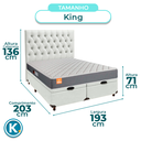 Ver imagem 3 de Kit Cama Box Bau + Cabeceira + Colchão King D23 - Pro - Inducol