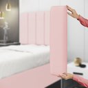 Ver imagem 1 de Painel Modulado Nashira 60x20 Cm / A-044 Couro Rosa Bebê