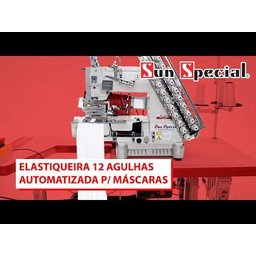 Máquina Costura Industrial Elastiqueira Cilíndrica 12 Agulhas SSTC118-12064-DP-H-SU Sun Special - 2