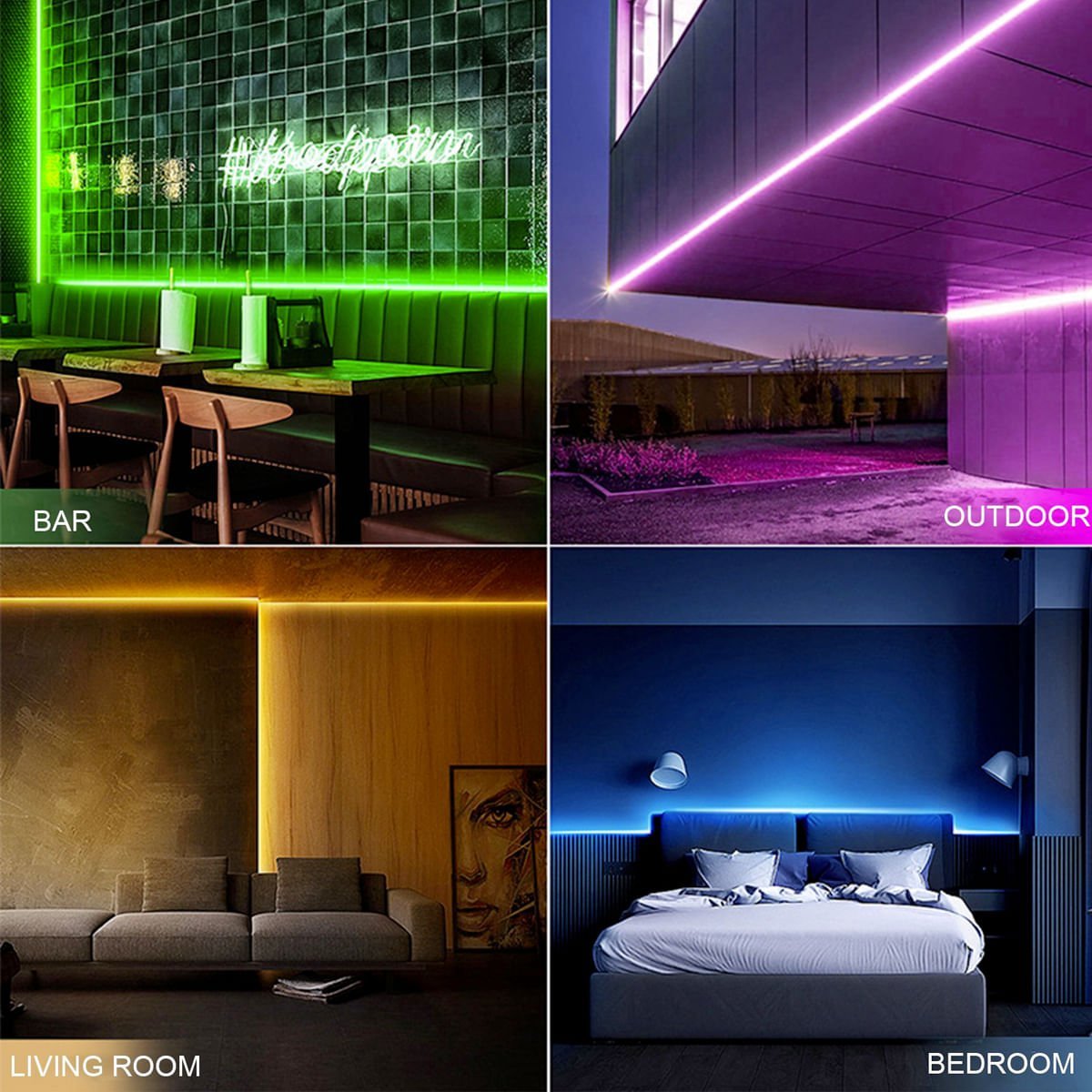 Mangueira Fita Led RGB Neon 12V 5M Flexível + Fonte 5A RGB - 4