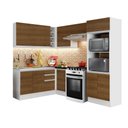 Ver imagem 3 de Armário de Cozinha Completa de Canto 100% MDF 419cm Branco/Rustic Acordes Madesa XA01