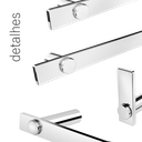 Ver imagem 3 de Kit Acessório de Banheiro Alto Brilho 3 Peças Grego Metal 2030pm