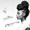 Ver imagem 2 de Kit Acessório de Banheiro Alto Brilho 3 Peças Grego Metal 2030pm