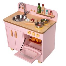 Bancada Infantil Rosa de Madeira Fabrink Brincadeira Criativa - 5