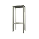 Ver imagem 1 de Mesa Alta, Mesa de Canto, Mesa de Apoio, Mesa de Bebedouro, Mesa Lateral Branco e Cinza
