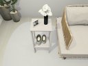Ver imagem 2 de Mesa Alta, Mesa de Canto, Mesa de Apoio, Mesa de Bebedouro, Mesa Lateral Branco e Cinza
