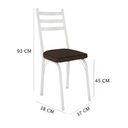 Ver imagem 2 de Kit 8 Cadeiras de Cozinha Luisiana Estampado Imbuia Pés de Ferro Branco