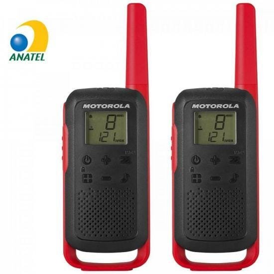 Rádio Comunicador Talkabout 32Km T210Br Vermelho/Preto Motorola - Par / 2 - 1