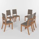 Ver imagem 2 de Kit 6 Cadeiras Estofadas para Mesa de Jantar Milla Henn
