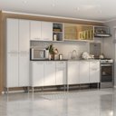 Ver imagem 2 de Armário de Cozinha Completa 6 Pçs com Balcão Gabinete Siena Multimóveis Mp2243 Branco