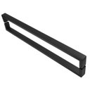 Ver imagem 1 de Puxador Inox U Para Porta Pivotante Preto Fosco 30cm