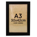 Ver imagem 1 de Moldura Quadro A3 30 x 42 cm Diploma Certificado Foto com Vidro Empório do Adesivo Moldura Preta 03