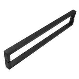 Puxador Inox U Para Porta Pivotante Preto Fosco 2.00 metro - 2