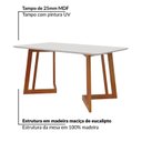 Ver imagem 7 de Conjunto Mesa sem Vidro Pés Madeira Maciça 6 Cadeiras Madeira Dakota Marrom/Caramelo