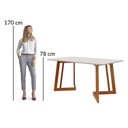 Ver imagem 6 de Conjunto Mesa sem Vidro Pés Madeira Maciça 6 Cadeiras Madeira Dakota Marrom/Caramelo