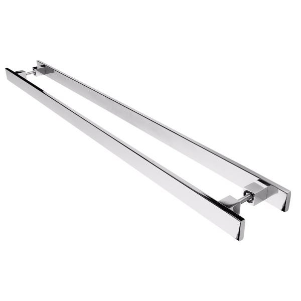 Puxador Inox Para Porta Pivotante Madeira Vidro 90 cm - 3