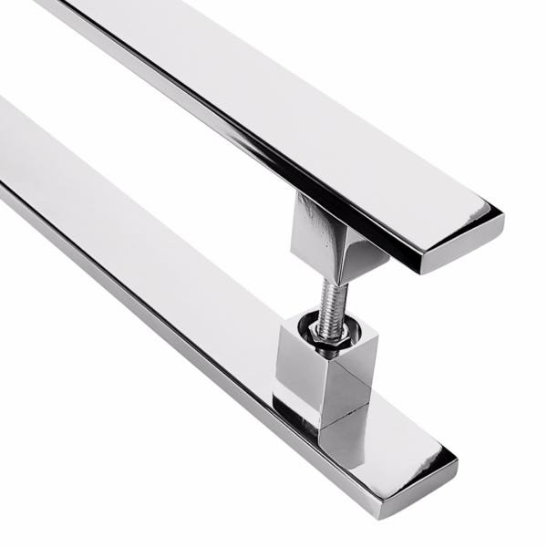 Puxador Inox Para Porta Pivotante Madeira Vidro 90 cm - 4