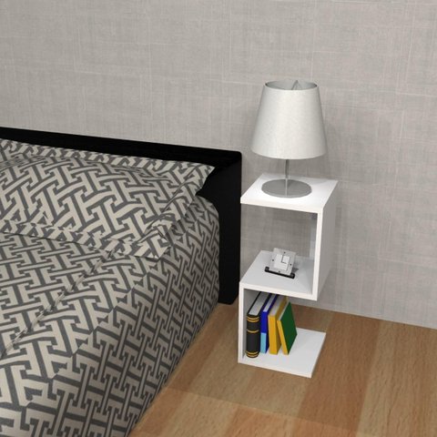 Mesa de Cabeceira Moderna em S ou Z 60x25x20