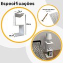 Ver imagem 3 de Mesa de Cabeceira Moderna em S ou Z 60x25x20